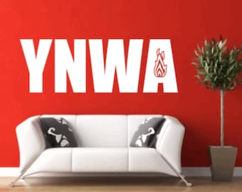 Liverpool FC Wall Decal/Sticker - One Colour YNWA (You'll Never Walk Alone) LFC