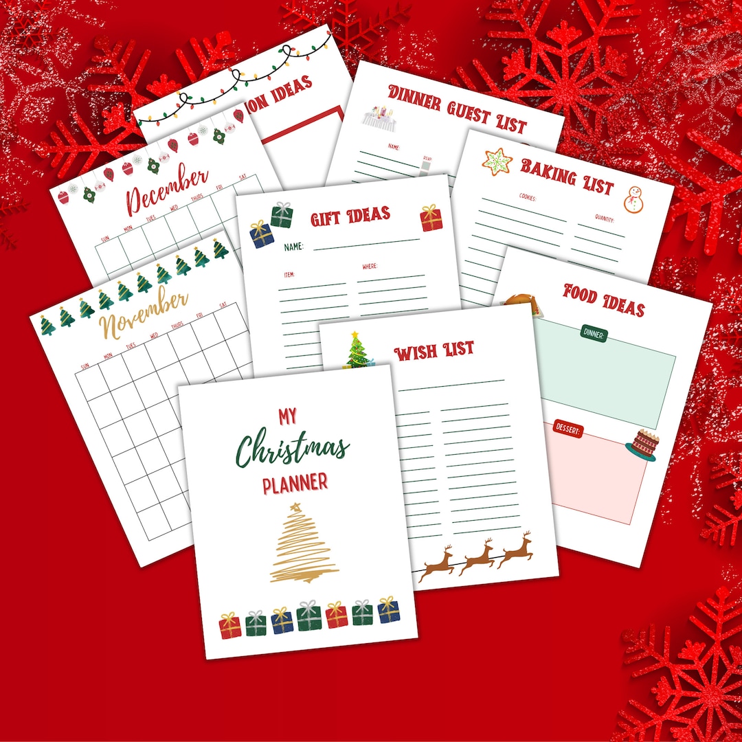 Printable Christmas Planner, Xmas Planner, Christmas Wish List ...