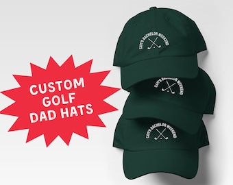 Cappello da golf personalizzato per papà, per addii al celibato, tornei di compleanno, weekend di golf per ragazzi, viaggio di addio al celibato in golf, cappello da golf personalizzato per lo sposo