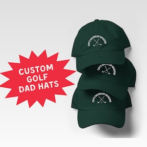 Kundenspezifischer Golf-Vati-Hut für Junggesellenpartys, Geburtstagsturniere, Jungen-Golfwochenende, Junggesellen-Golfreise, personalisierter Golf-Hut für Trauzeugen