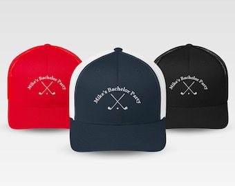 Cappello da golf personalizzabile per addio al celibato, viaggio di golf per ragazzi, berretto da golf per weekend di addio al celibato, regalo per lo sposo
