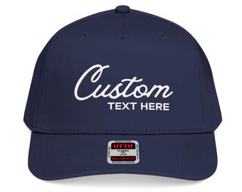 Custom Mid Profile Solid Color Hat with Personalized Printed Test - Custom Team Hats, Customizable Small Business, Youth Sports, Party Hats