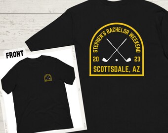 Golfing Bachelor Party Custom TShirt, Boys Weekend Golf Trip Shirt Personalized for Groomsmen gift