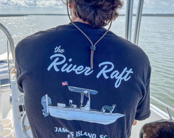 Custom Boat Pocket T-Shirt (Boat Artwork Purchase Seperately) Pocket Tee with Personalized Boat Artwork – Custom Boat Shirt