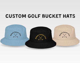 Custom Bachelor Party Golf Bucket Hat, Stitched Boys Golf Weekend Bucket, Golf Trip, Groomsmen Gift, Bachelor Weekend Bucket Hat