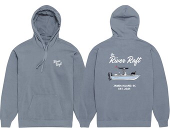 Custom Boat Hoodie – Garment-Dyed Personalized Nautical Sweatshirt – Custom Boating Hoodie – Boat Crew Gift – Artwork Sold Separately