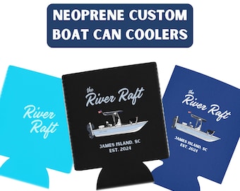 Portabicchieri termico personalizzato per barche (acquista grafica separatamente) Portabicchieri termico personalizzato con grafica o logo della barca - Neoprene di alta qualità