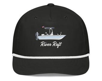 Custom Boat Rope Hat – Personalized Rope Cap with Your Boat Artwork (Artwork sold separately) | DTF Printed Boating Hat