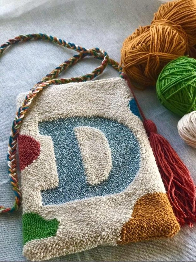 Personalized Punch Needle Bag Punch Needle Phone Case Etsy