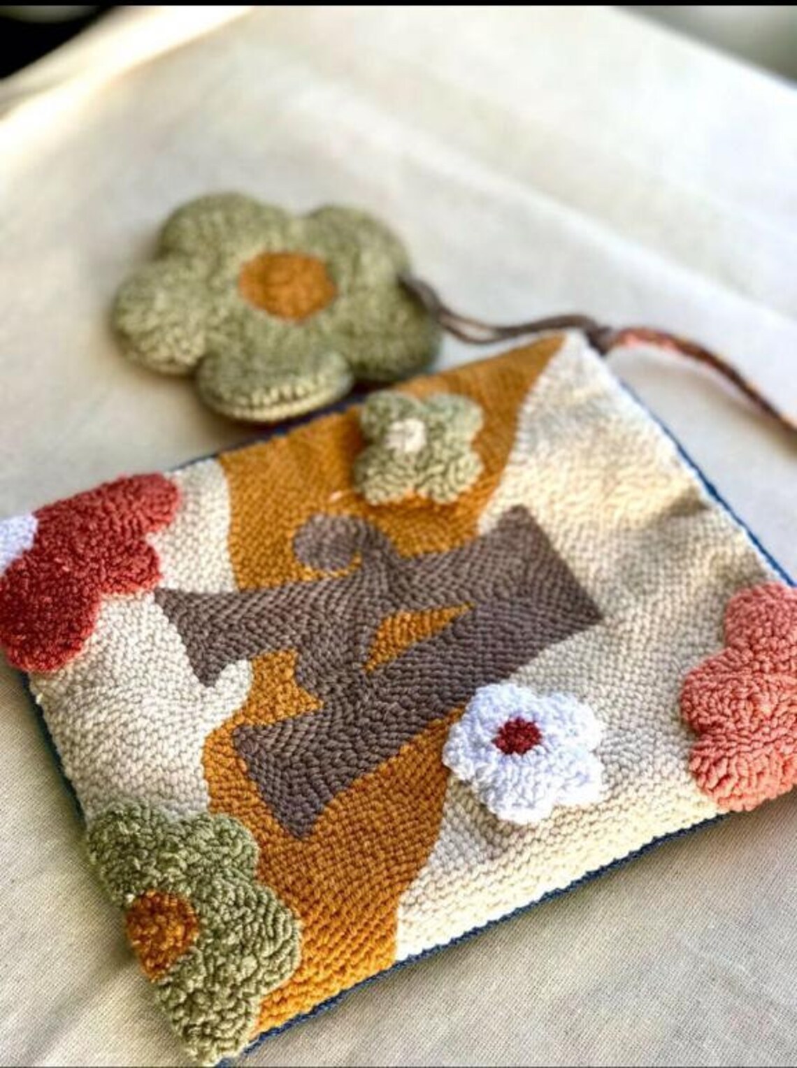 Personalized Punch Needle Bag Punch Needle Phone Case Etsy