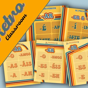 Spanish Verb Tense Pack - Retro