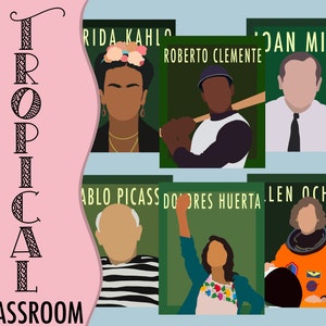 Influential Hispanic Figures Poster Collection - Tropical