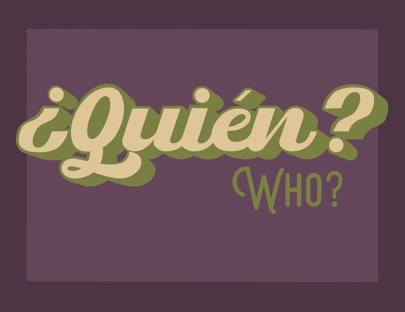 Spanish Question Words Poster Set with Translations Retro Etsy