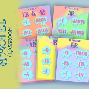 Spanisches Verb Tense Pack - Pastel