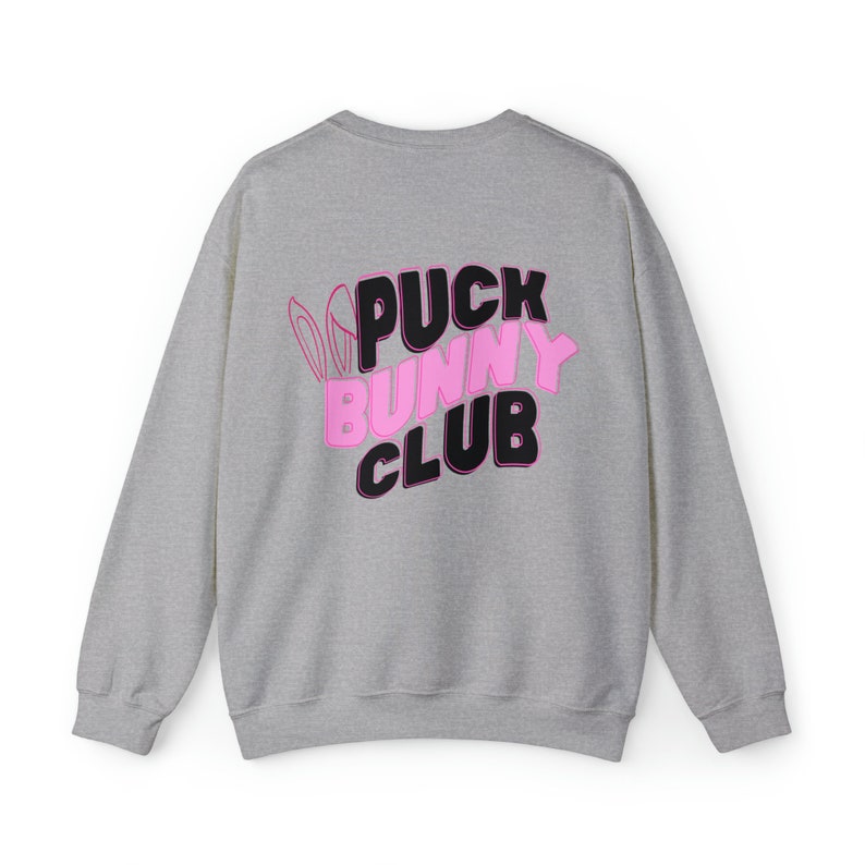 Puck Bunny Club Crewneck Sweatshirt Puck Bunny Hockey Hoodie Hockey