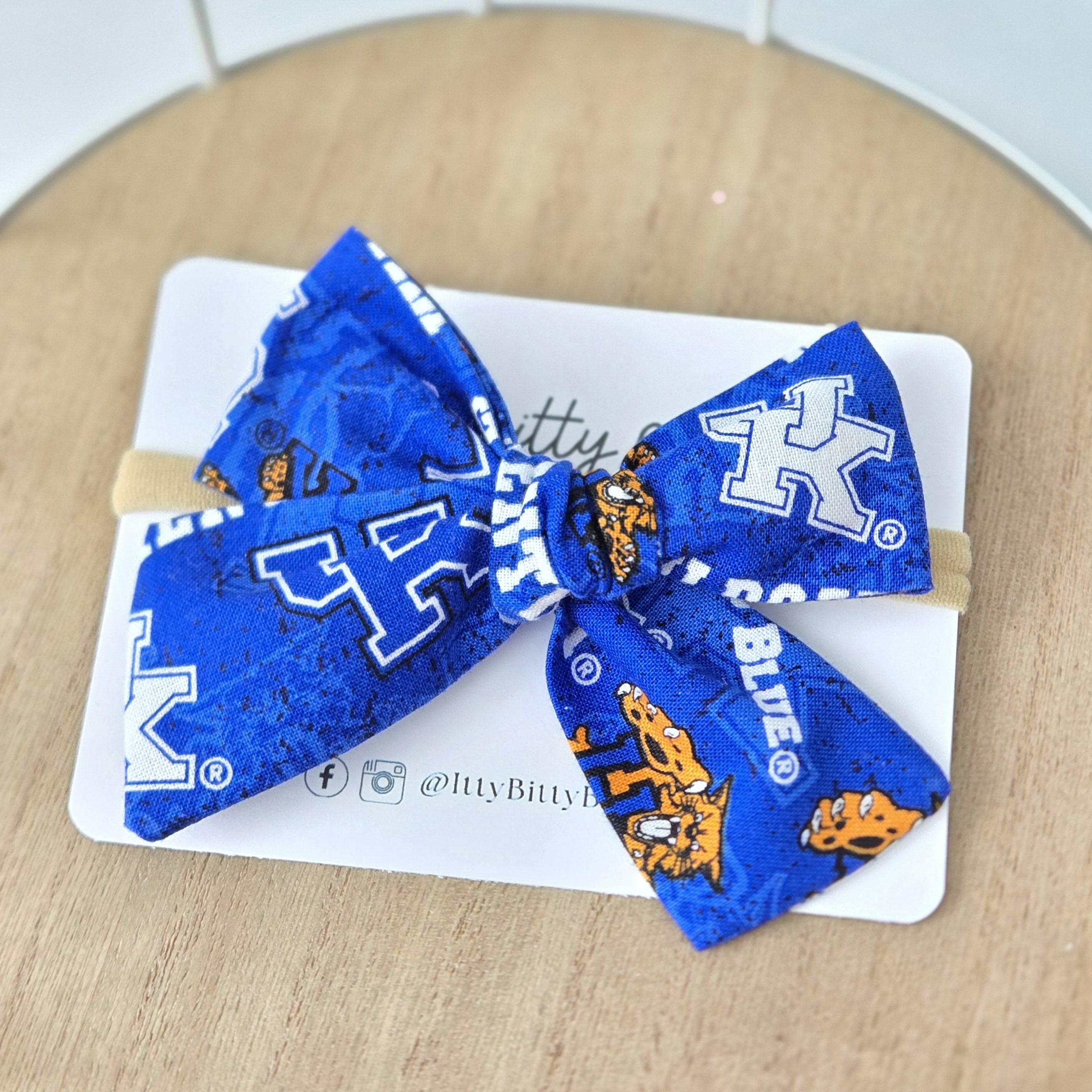 kentucky wild cats inspired bows, football season, football bows, baby headbands, toddler bows, childrens bows, clips & headbands