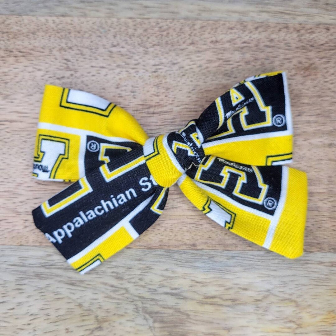 Appalachian State Mountaineer Black & Gold Football Baby Bows Toddler