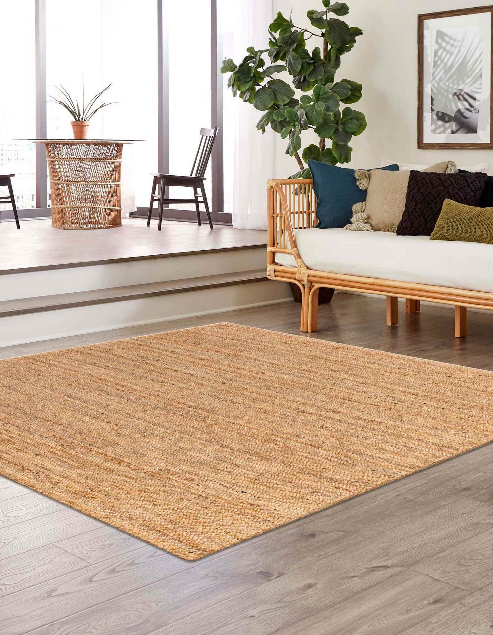 8x10 Jute Rug 9x12 Jute Rug Braided Rug for Farmhouse, Living Room
