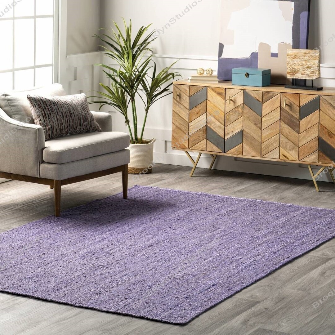 Purple Jute Rug 9x12 Sisal Rug Jute Area Rug 8x10 Jute Rug Etsy