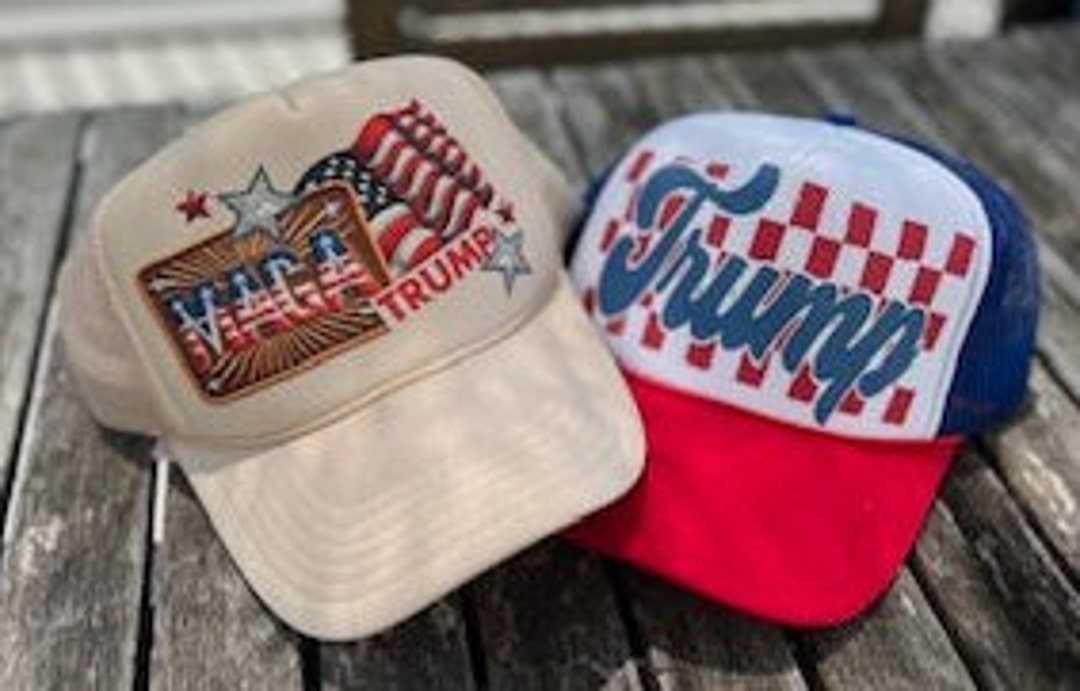 thumbnail image 2 of 2028 Trump Trucker Cap – Red Cotton – Made In USA – One Size Adjustable 2 of 6