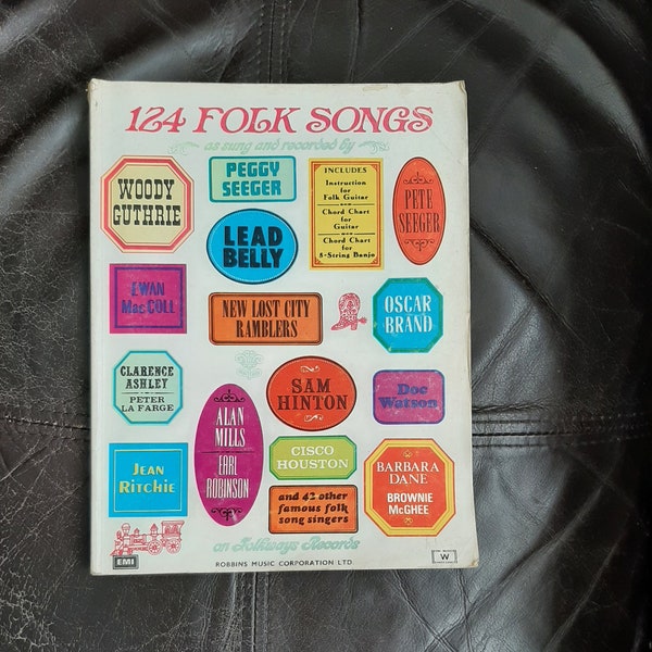 124 Folk Songs by Various Artists 1965 FIRST EDITION Paperback