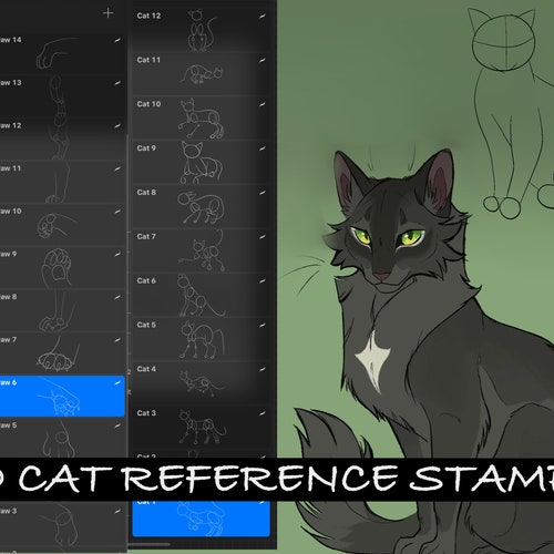 40 Procreate Cats Brushes. Procreate Brushes. Procreate Stamps Etsy