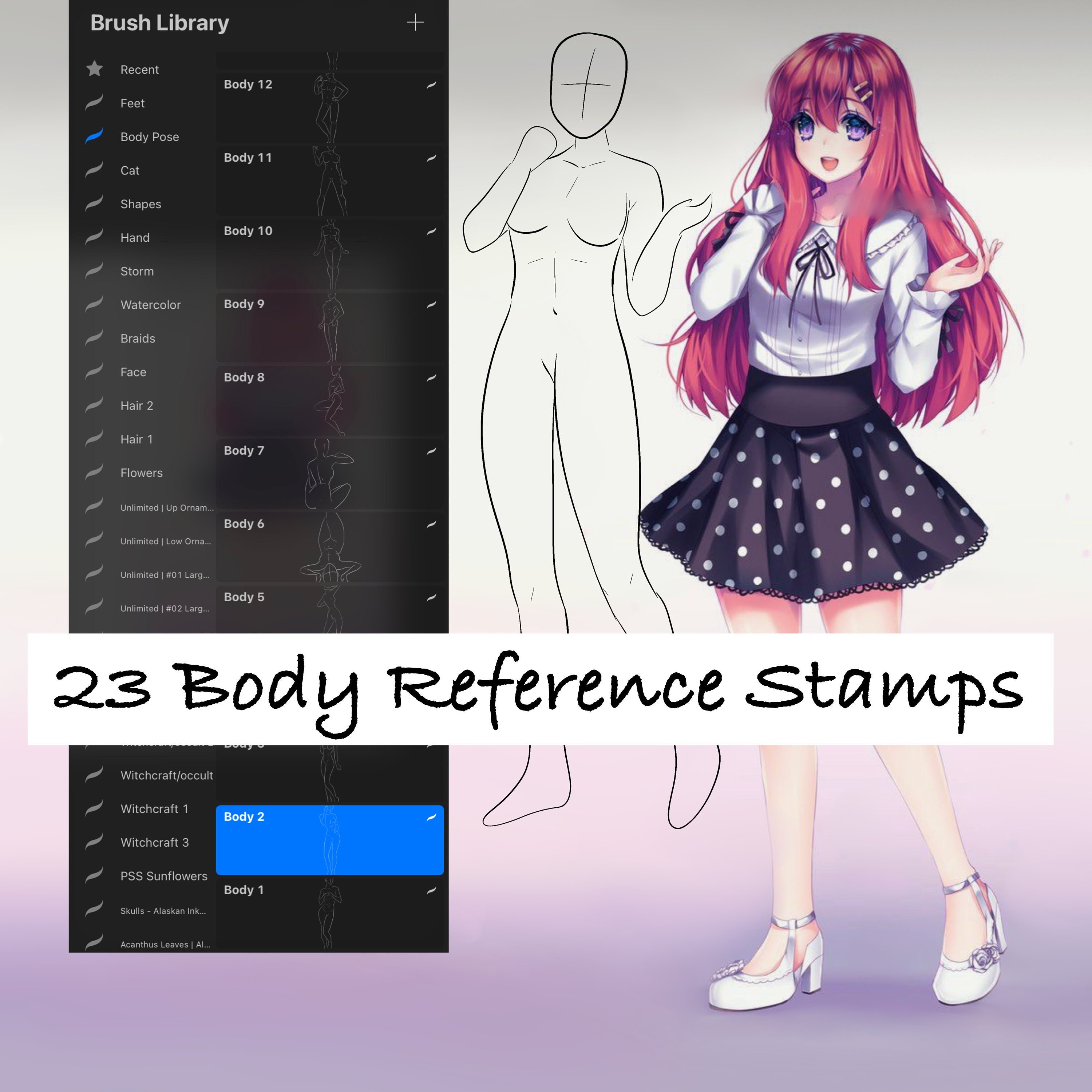23 Procreate Body Reference Stamps - Etsy 23 Procreate Body Reference Stamps - Etsy