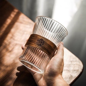 Japanese Simple Manual Stripe Small Milk Pot Heat-resistant Glass