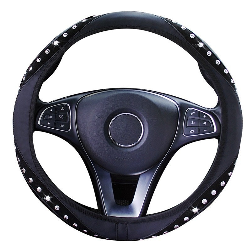 Car Steering Wheel Cover Universal  Rhinestones Crystal Diamond