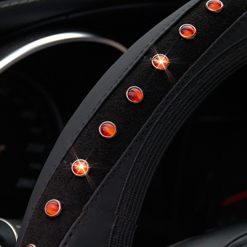 Car Steering Wheel Cover Universal  Rhinestones Crystal Diamond