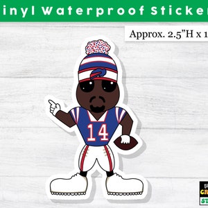 Stefon Diggs Sticker, Football Sticker, Waterproof Sticker, Football Player Sticker, Buffalo Bills