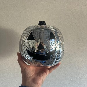 Disco Ball Jack-o’-lantern | Disco Tile Pumpkin | Disco Ball Pumpkin