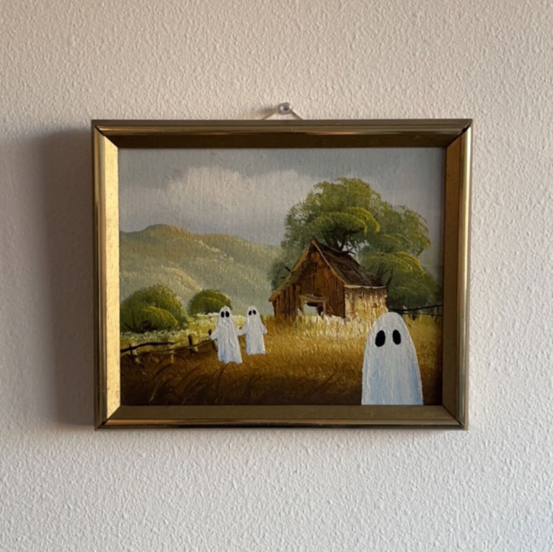 Thrift Store Ghost Painting Etsy
