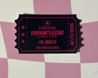 Custom 5SOS Tour Ticket Sticker