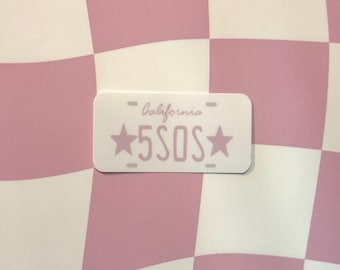 Custom 5SOS License Plate Sticker