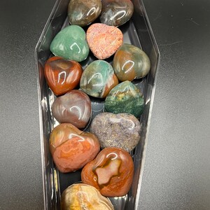 Ocean Jasper Mini Puffy heart