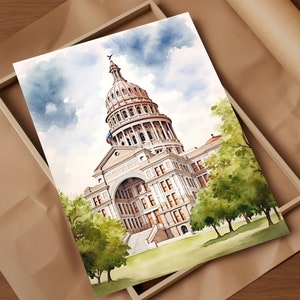 Capitol Majesty Austin Texas Historic Landmark Own a Piece of History Showcasing the Grandeur of Texas State Capitol in Austin Art Print
