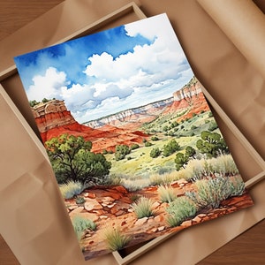 Texas Palo Duro Canyon Landscape Print Captivating Nature Art Southwest Desert Decor Texas Landscape Wall Art Scenic Beauty Rustic Vibes