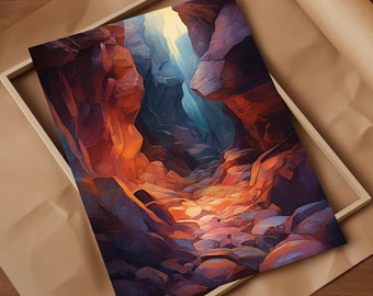 Texas Sonora Caverns Art Print Mystical Imaginative Nature-Inspired Decor Featuring Unique Fantasy Scenes in Vibrant Colors and Surrealism