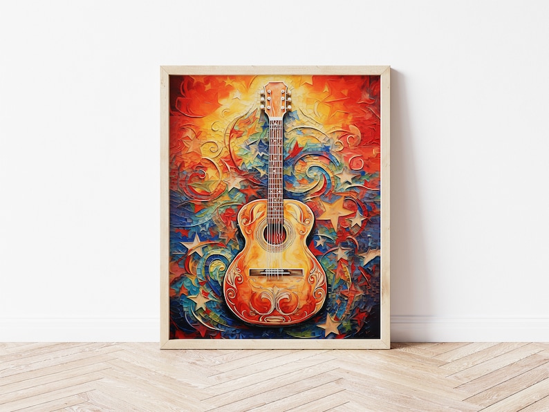 Texas Country Music Art Print Lone Star Rhythms Texas Country Music Wall Art Print Evoking Lone