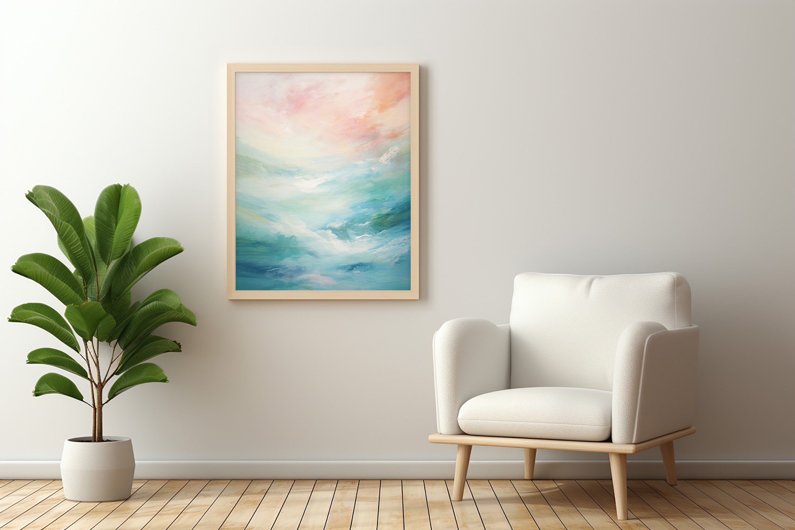 Hawaiian Pacific Abstract Painting Art Print of Serenity Bliss ...