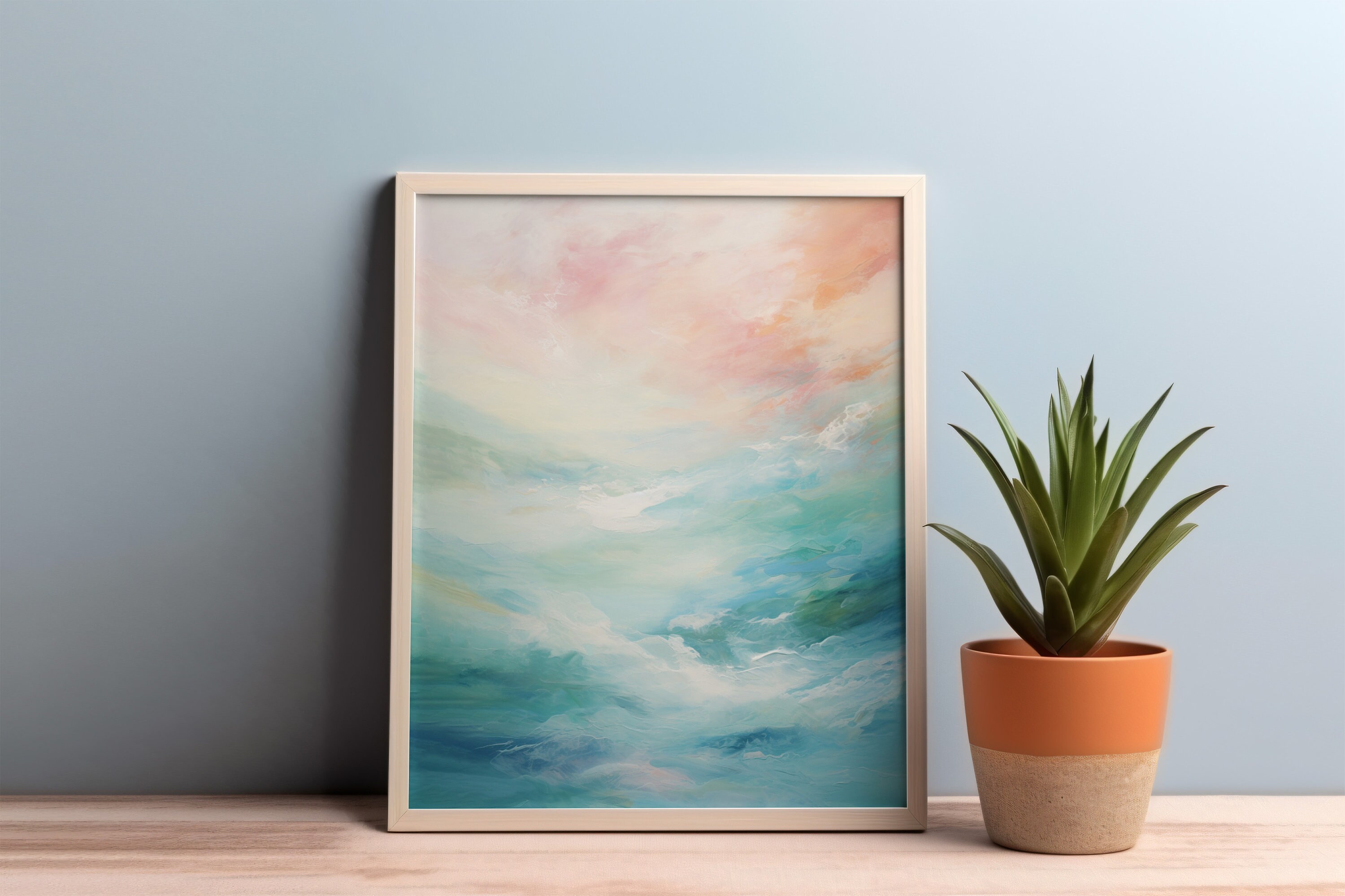 Hawaiian Pacific Abstract Painting Art Print of Serenity Bliss ...