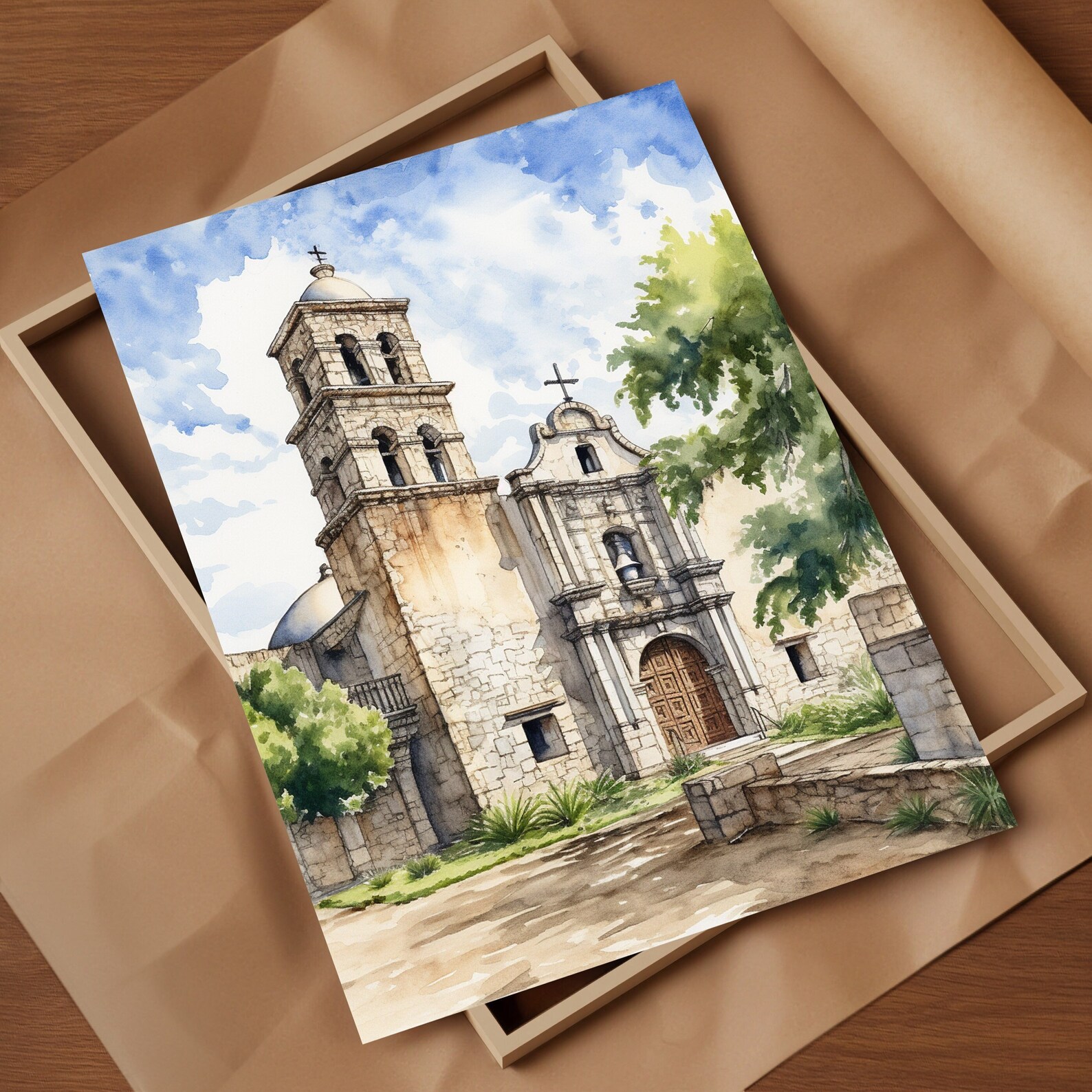 Mission San Jose Watercolor 1720 Discover the Impressive Church and ...