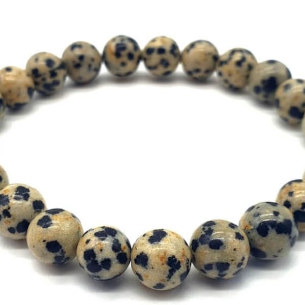 Bracelet en Jaspe Dalmatien