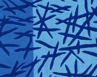 Blue Color Hand Carved Modern Abstract Woolen Handmade Tufted Area Rug for Living Room Bedroom 5x8 6x9 8x10 9x12 10x14 12x15 customizable