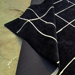 Black & white Premium finish Handmade Modern Abstract woolen contemporary Tufted area rug for living room bedroom 4x6 5x8 6x9 8x10 8x11 9x12
