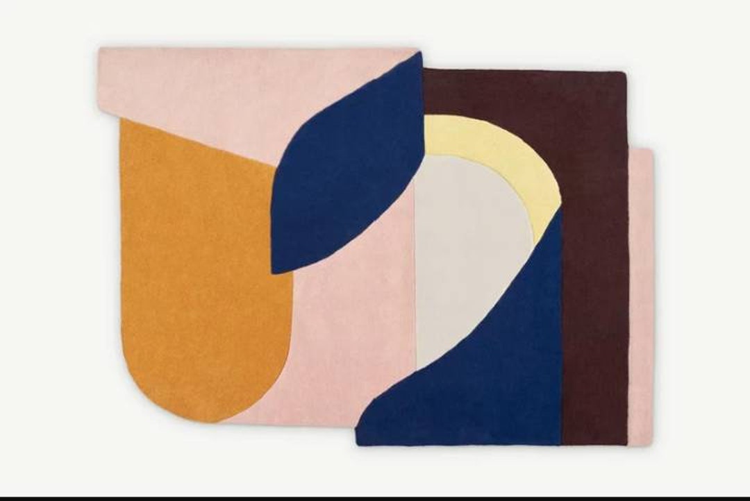 Modern Abstract Irregular Odd Shape Colorful Handmade Woolen Tufted — free download