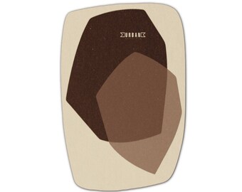 Beige Brown / Black Minimalist Modern Abstract Irregular odd Shape unique Woolen Hand Tufted Designer Area Rug for Living Room Bedroom