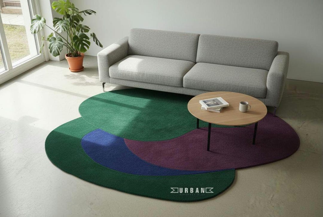 Modern Abstract Irregular Odd Shape Handmade Woolen Designer Tufted — free download