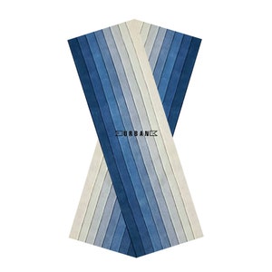 Modern Abstract Monochromatic Blue to Neutral irregular shape Handmade Designer Woolen Tufted Area Rug for Living Room Bedroom Gift for home